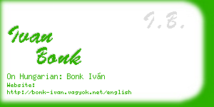 ivan bonk business card